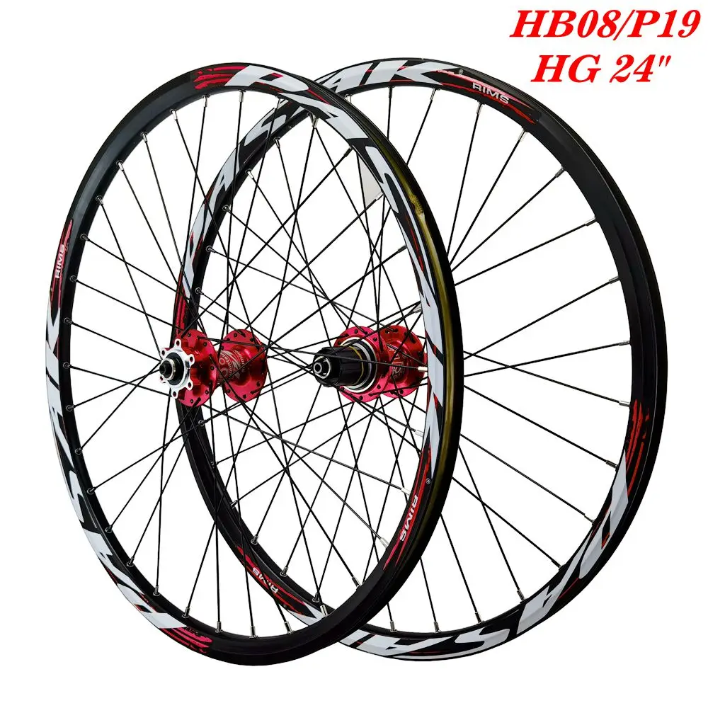 mountain bike wheelset 24 inches 520mm MTB Aluminum alloy Disc Brake front 2 rear Bearings 7-12speed QR teenagers Bicycle Wheel