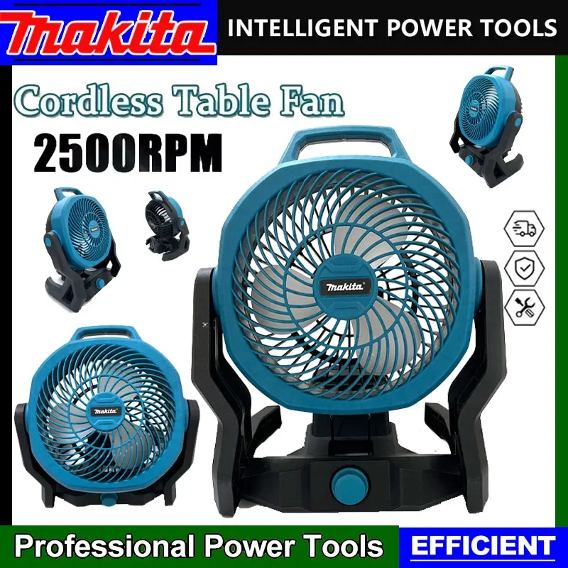 

Беспроводной настольный вентилятор Makita, портативный вентилятор для кемпинга, многоцелевой настольный напольный вентилятор с регулируемой головкой, 3-скоростной набор