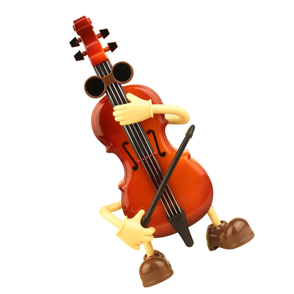

1pc Music Box Adornment Creative Swinging Violin Desktop Ornament For Home Decor Musician Gift Decorative Violin Musical
