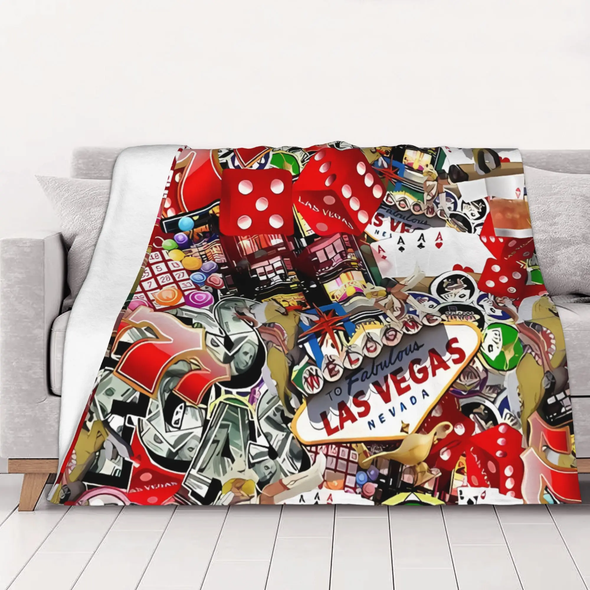 1PC home Cutecore Classic Fabulous Las Vegas Blanket Super Cosy Plush Home Living Room Sofa halloween