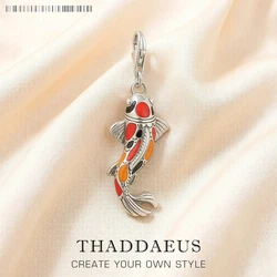 Colorful Koi Fish Charm Europe Style Club Good Jewelry Trendy Gift In 925 Sterling Silver