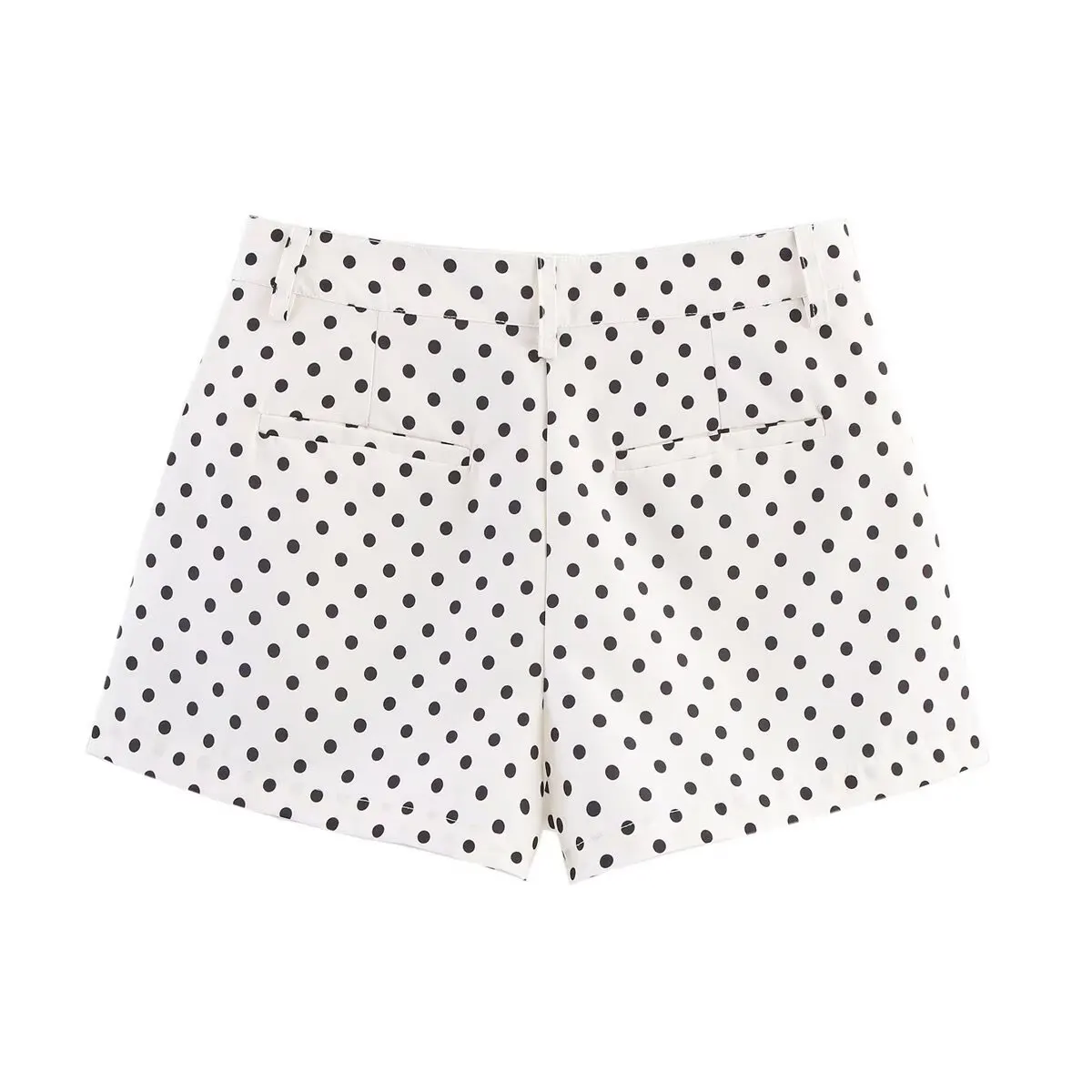 HH Weibliche Herbst Mode Polka Dot Gedruckt Set Lange Ärmel Rollkragen Kordelzug Jacke + A-line Shorts frauen Vintage Anzug – Detail 37