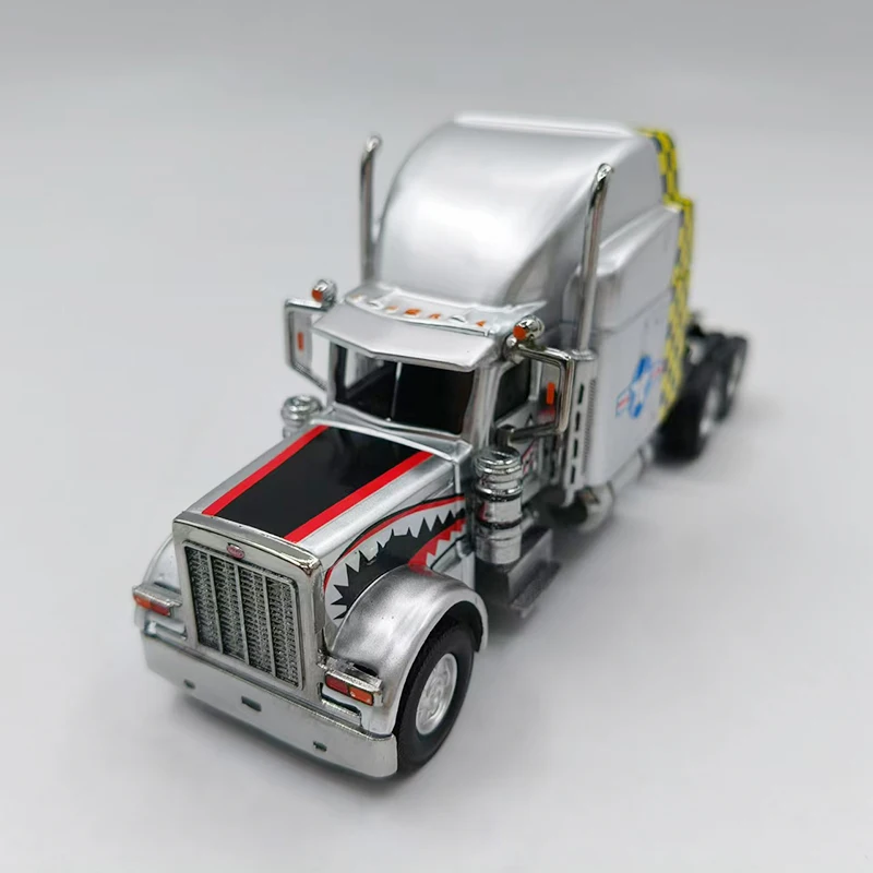 Diecast 1/87 Scale HO Peterbilt 359 Tractor Truck Plastic Model Decoration Collection Souvenir Ornament Display Vehicle Toy Gift