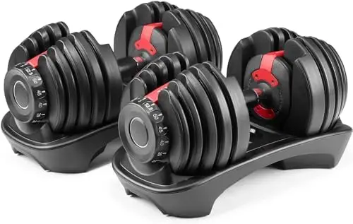 

Dumbbells Set of 2 (52.5 lbs x 2) - Dumbbell Set for Men & Women, Full-Body Home Gym Workouts, Sturdy & Durable with Storage Tra