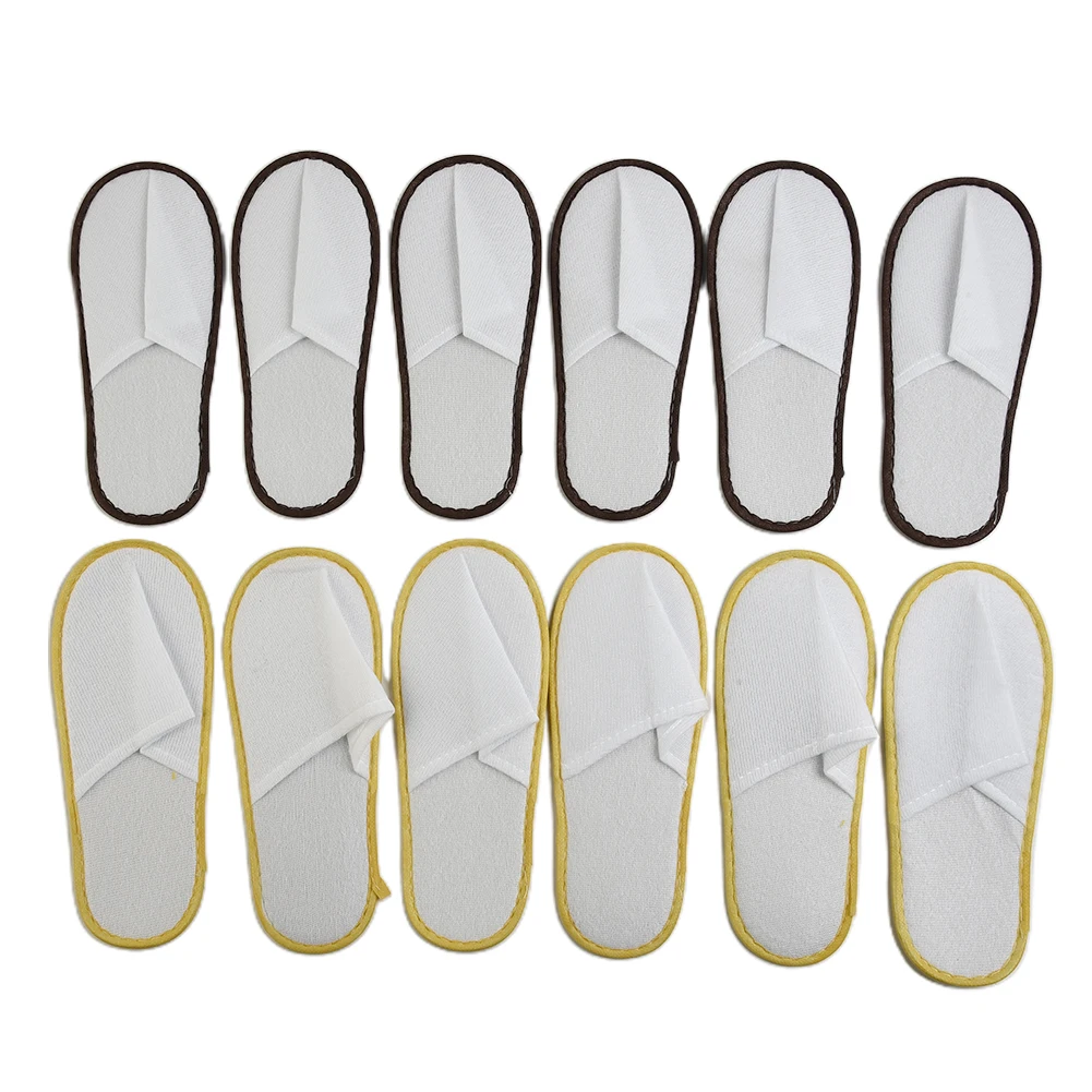 Footwear Disposable Slipper 10 Pairs Closed Toe Cotton Slippers Footwear Guest Home Sandals Hospitality Men Women