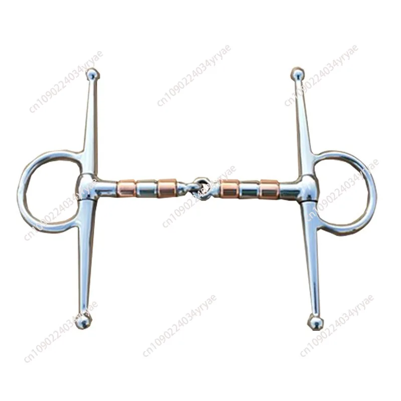 

Harness Stainless steel horse seat, equestrian supplies H-shaped copper drum horse bit 12.5cm