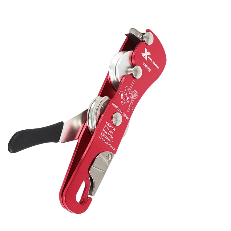 

Manufacturers Supply Outdoor Accessories Aluminum Alloy Self-Braking Stop Descender With Anti-Panic For Arborist Work