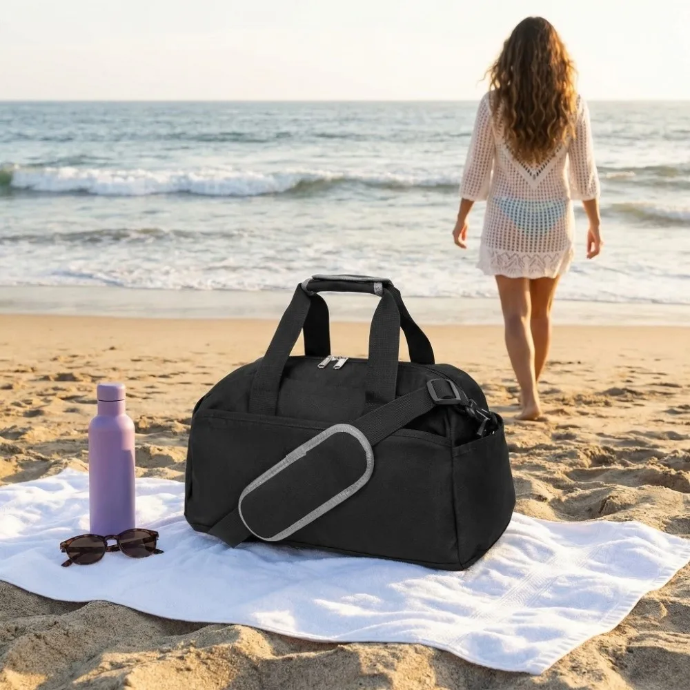 

Multi Pockets Sports Gym Bag Large Capacity Wet Compartment Fitness Tote Lightweight Carry On Travel Duffel Bag