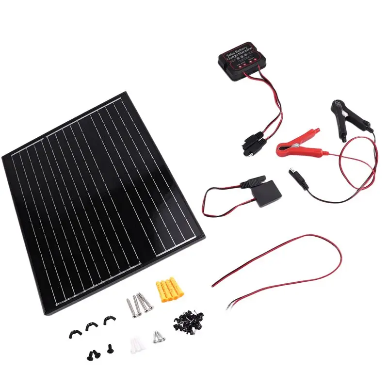 [NEWA08R】 25W12V Solar Panel Intelligent Regulator For AGM Gel Lithium Battery Support RV Boat Off-Grid System