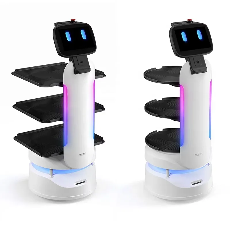 ذكي روبوت النادل التلقائي آلة توصيل الطعام ليدار الملاحة لمطعم فندق مقهى خدمة المستشفى #1