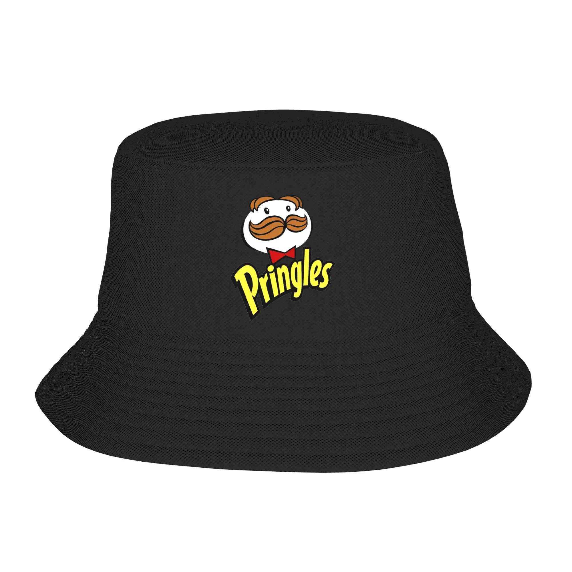 Sombrero tipo pescador con logotipo de Pringles para parejas, sombreros de pescador, gorras de viaje a la moda para la playa, sombreros plegables con estampado de Hawái, sombreros con protección solar