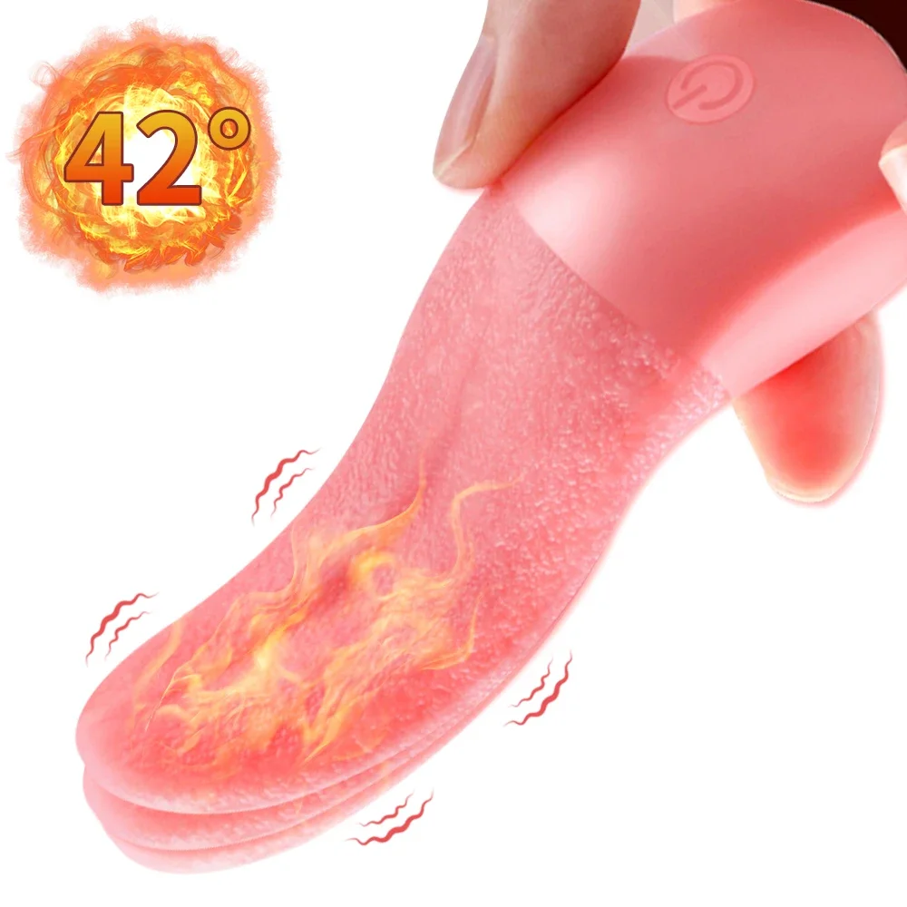 Realistic Tongue Vibrator G-spot Vagina Stimulator Smart Heating Female Masturbator Nipple Massager Erotic Sex Toys for Couple