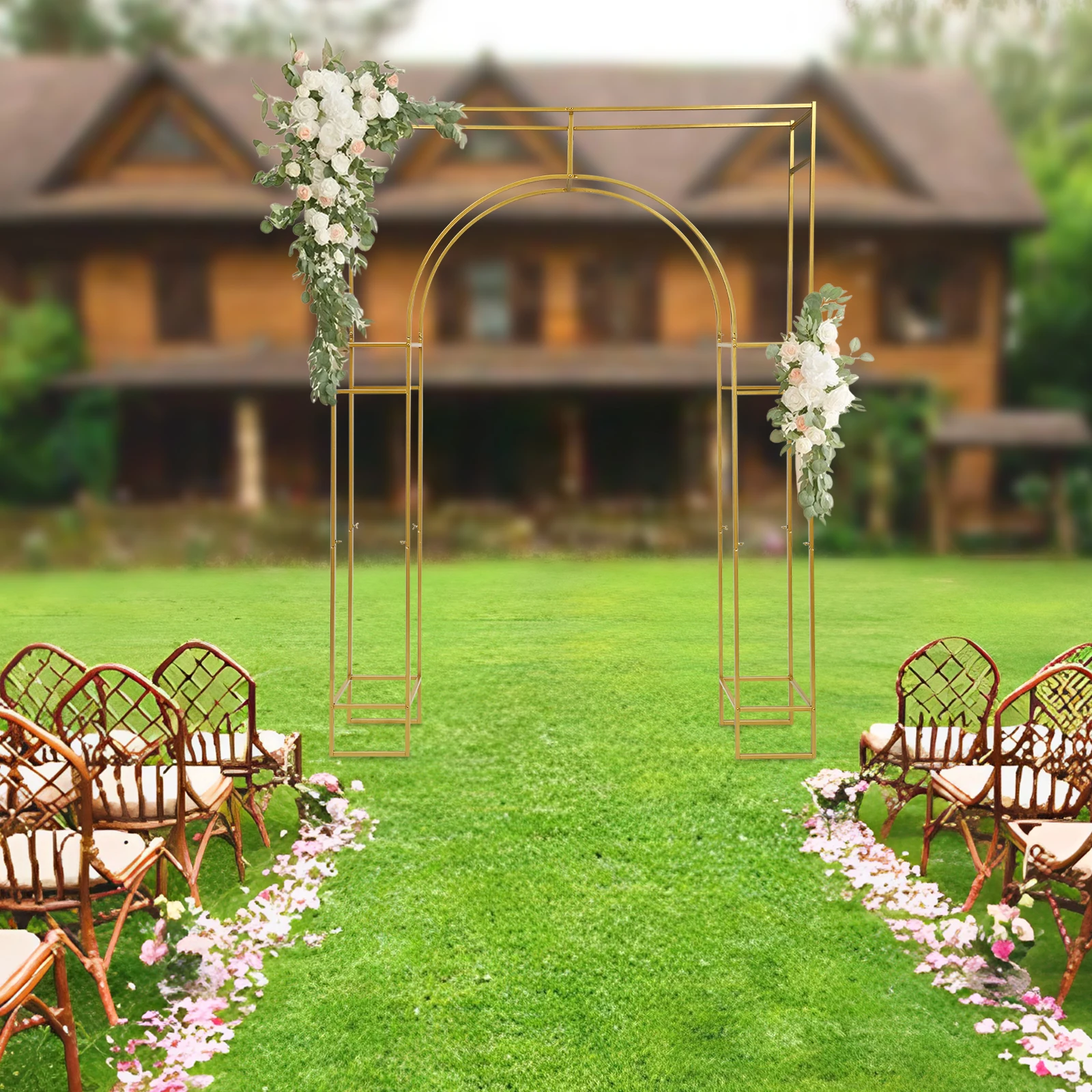 

Carbon Steel Wedding Stand High-Temp Baking Paint Easy To Clean Perfect For Weddings Birthdays Outdoor Indoor Use
