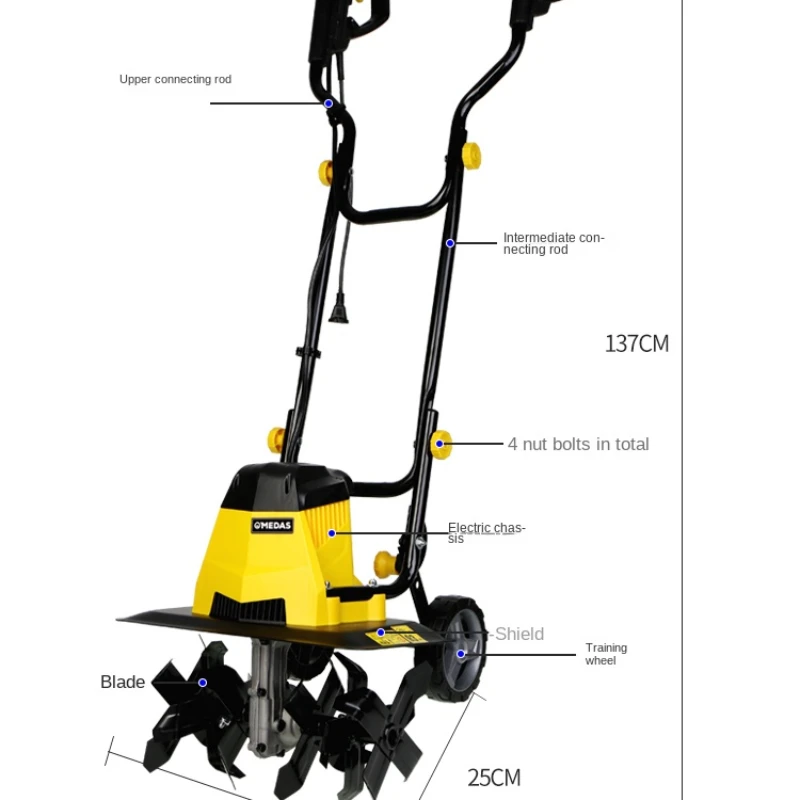 Electric Soil Ripper Mini-Tiller Small Household Agricultural Soil Preparation Machine