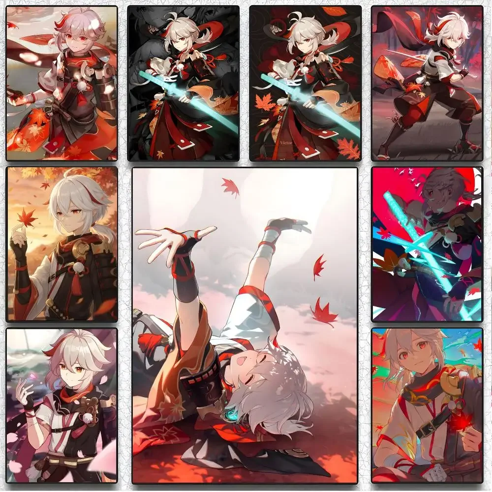 game character G-Genshin Impact Kaedehara Kazuha Poster Artistic Instant Peel-Off Wall Decor Setter for Bedside & Shared Room