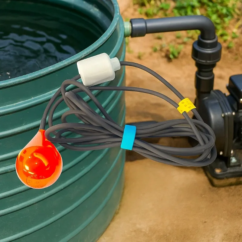 Pump Control IP68 250VDC Liquid Level Sensor, Waterproof 5m Cable Float Switch