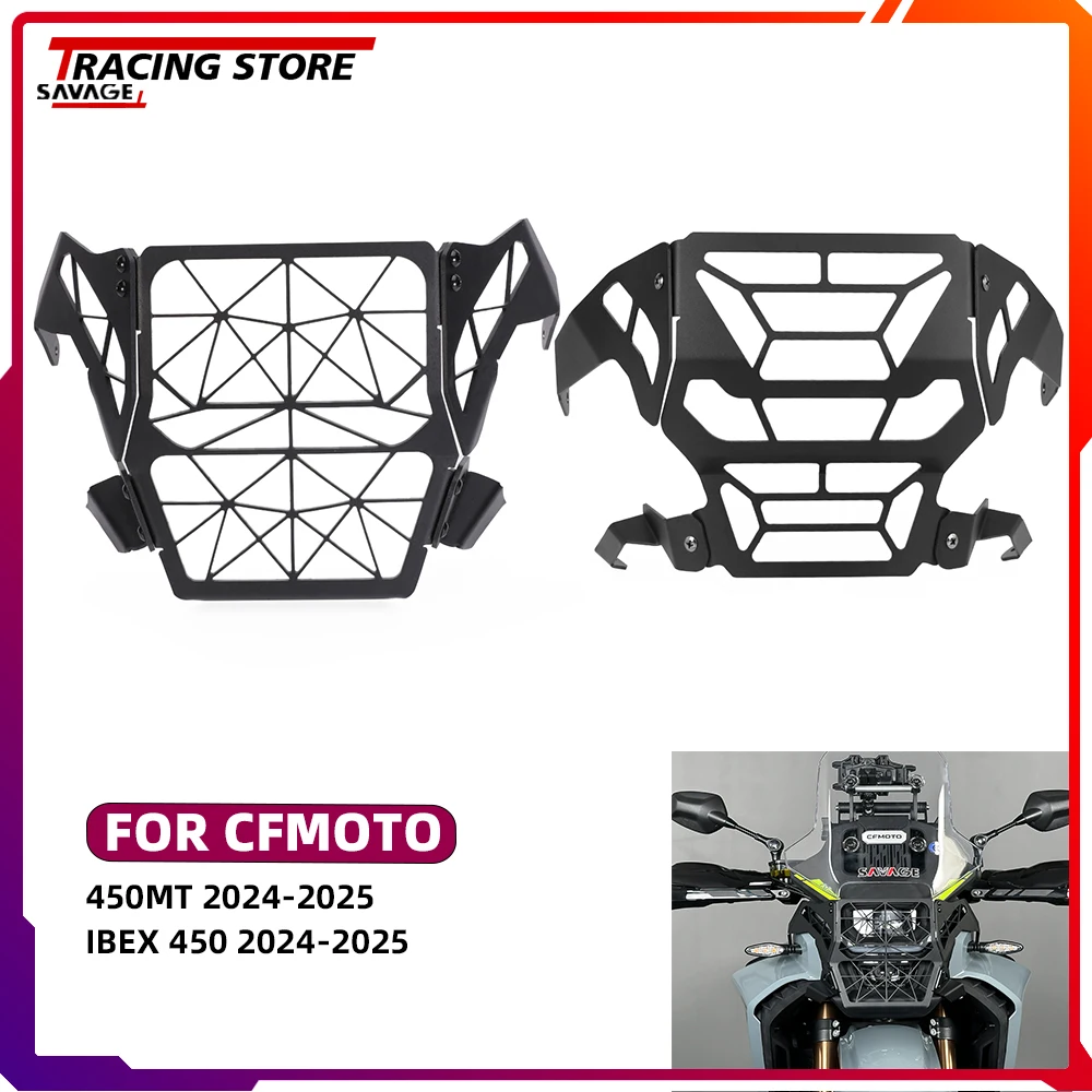 

450MT Motorycle Headlight Protector Grille Guard Cover For CFMOTO 450MT IBEX 450 Front Head Light Grille Cover Headlamp Protect
