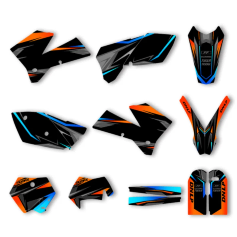 

DSMTECH Motorcycle Graphics MX Stickers For KTM SX SXF 2005 2006 2007 EXC XCW 2005 2006 2007 Motorcross Accessories 006
