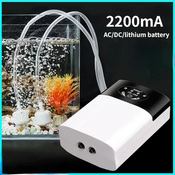 Dual-Purpose Aquarium Sauerstoff Pumpe Praktische Abluft USB Lade Tragbare Ultra Silent Luft Kompressor für Aquarium Luftpumpe