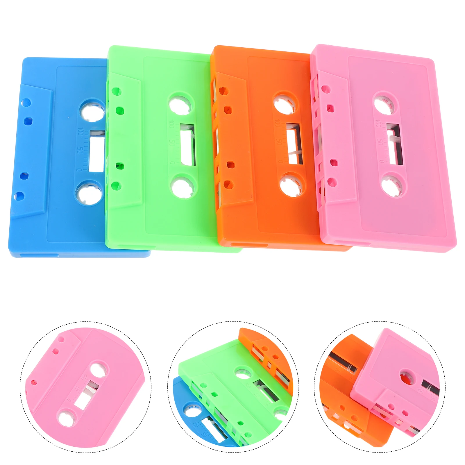 Cinta Retro, adornos de casete en blanco, casetes de Audio Vintage, decoración, cintas vacías DIY