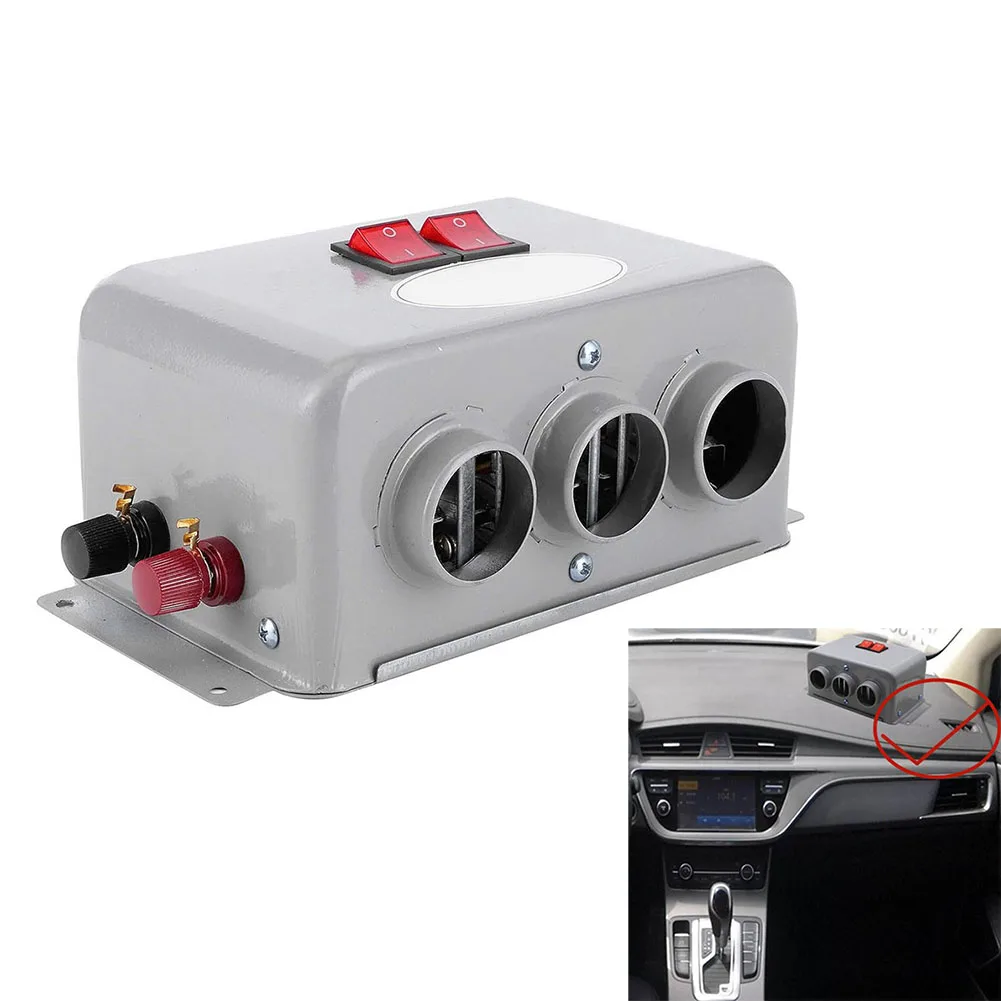 12V Compact Car Heater 400W‑600W Winter Fast Heating Warmer Removing Low Noise Portable Car Glass Fog Defrosting ﻿