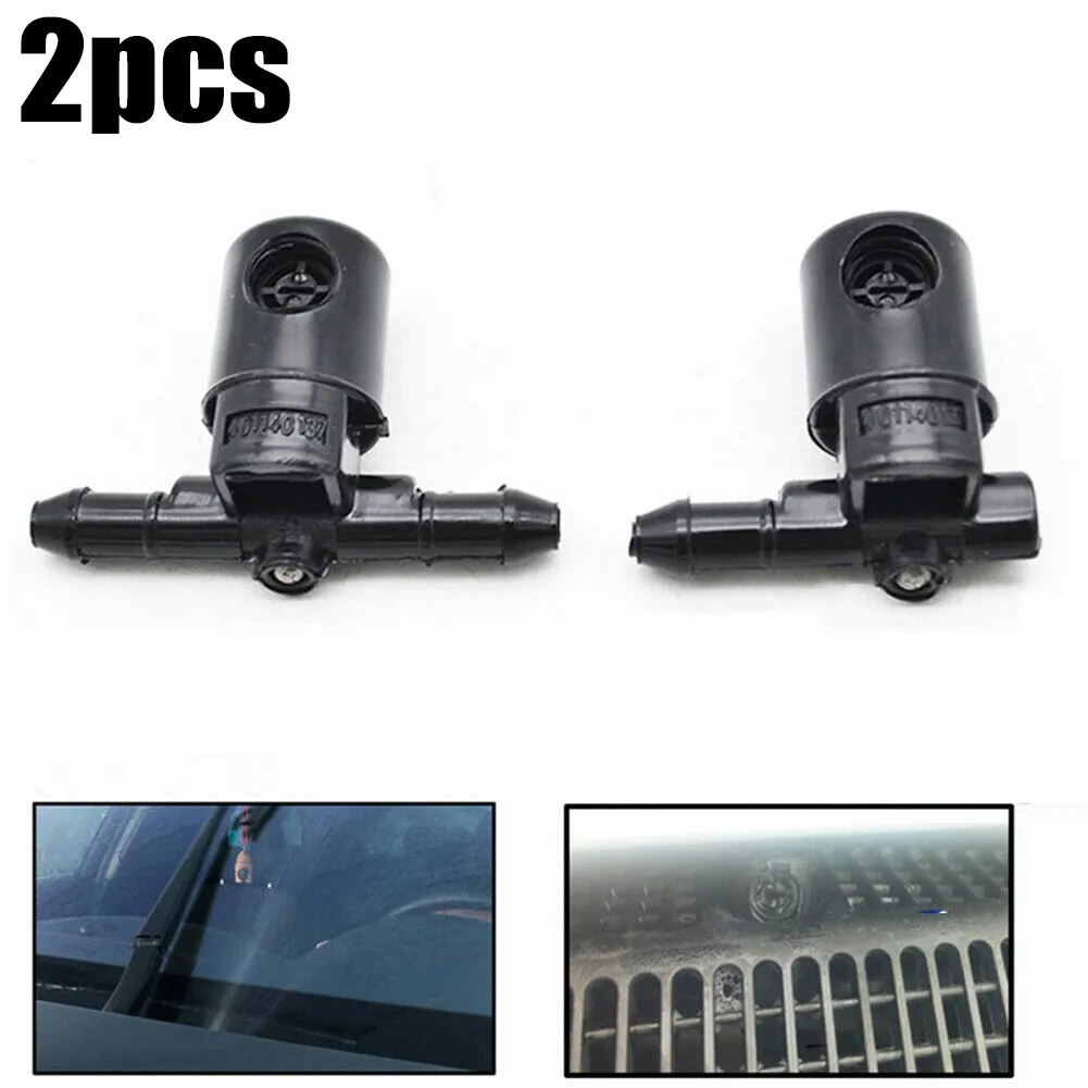 

Useful Washer Nozzle Jets Jets Mist Replacement Spray 2PCS ABS Plastic Accessories Black For 12782508 & 12782509