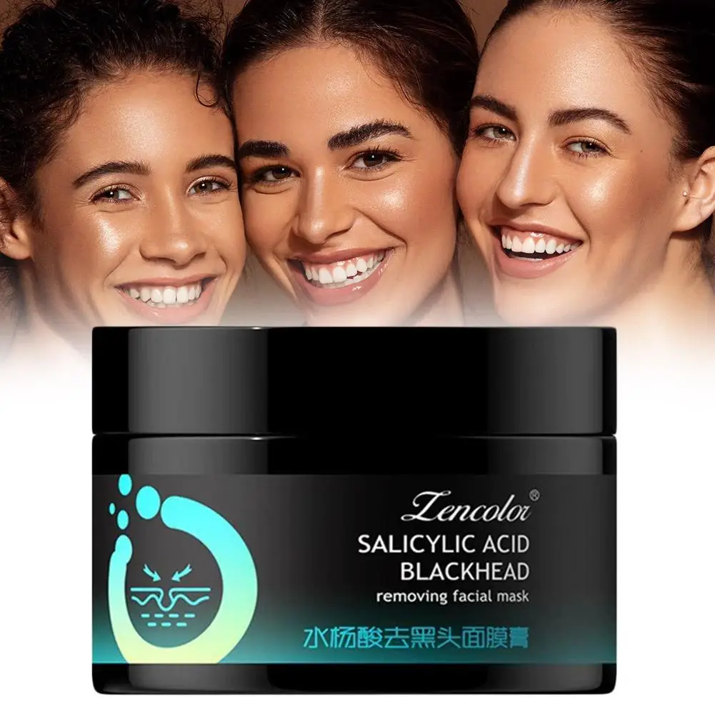 Blackhead Removal Mask Salicylic Acid Bamboo Charcoal Fiber Blackhead Remover Natural Skincare Pore Cleaner For Women, Men I6U8