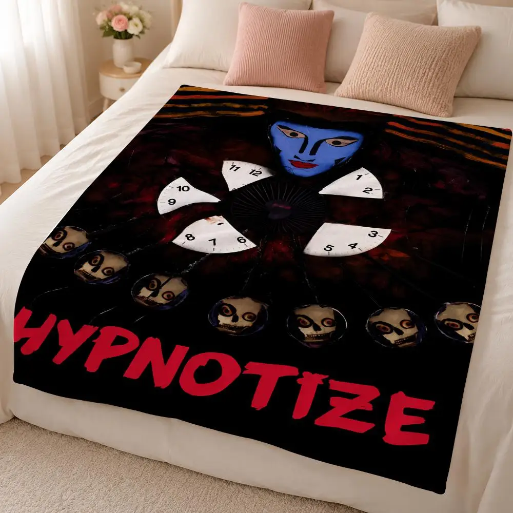 Music S-System of a Down American Metal Band Throw 320g Soft Flannel Fleece Throw Blanket Cover Sofa Bed Dorm Nap Gift