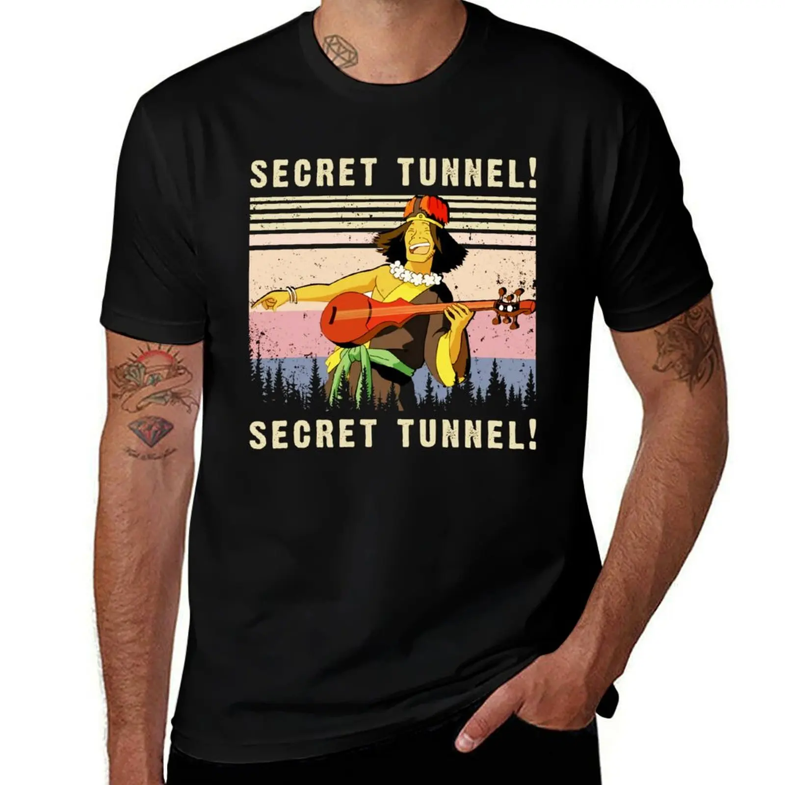Secret Tunnel Secret Tunnel Last Airbender Vintage Retro T-Shirt Basic Daily Outfit Short Sleeve Tee T-Shirt