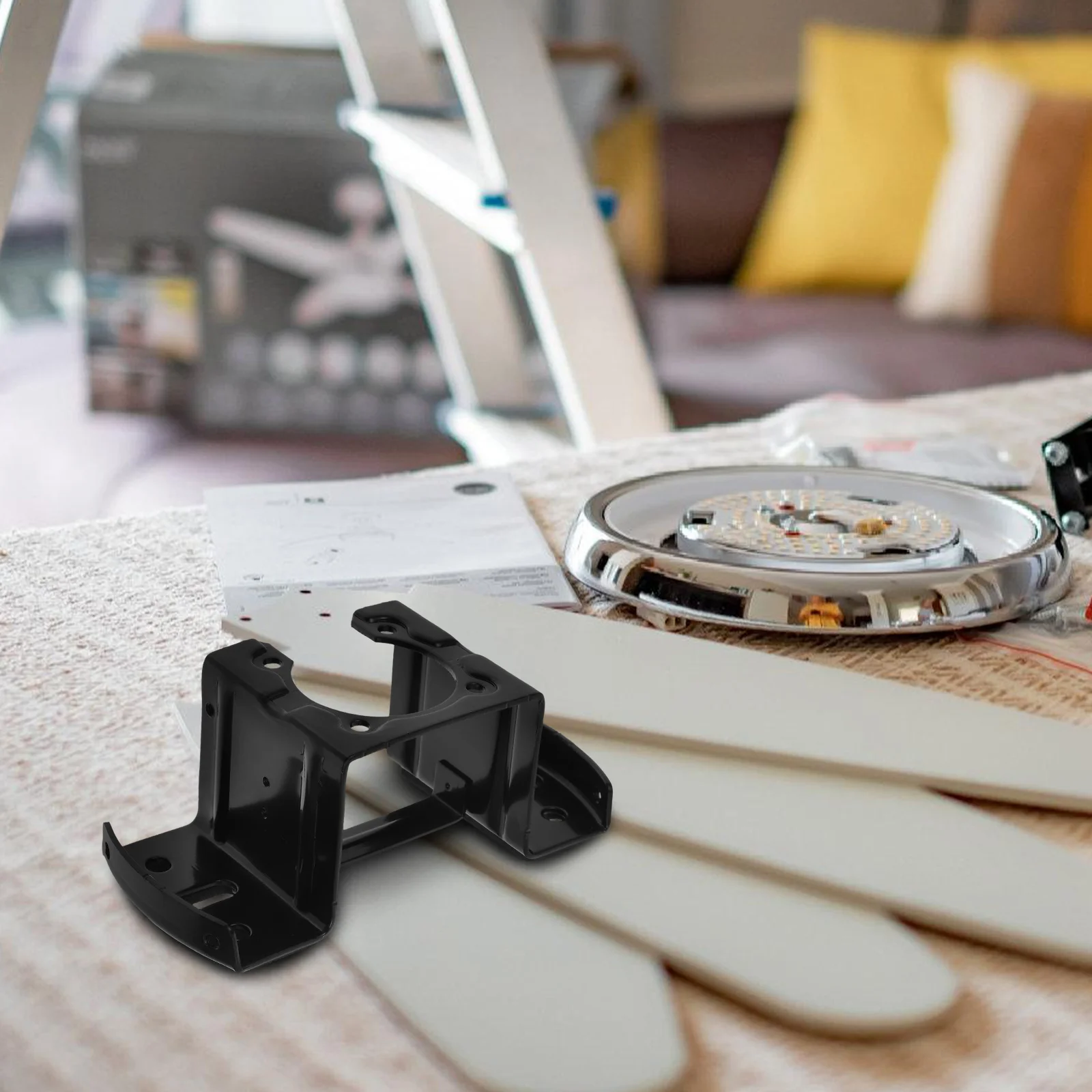 

Hoisting Ball Hook Rack Ceiling Fan Lamp Holder Adjustable Iron Bracket Mounting Fans Parts Accessories Stable Vibration