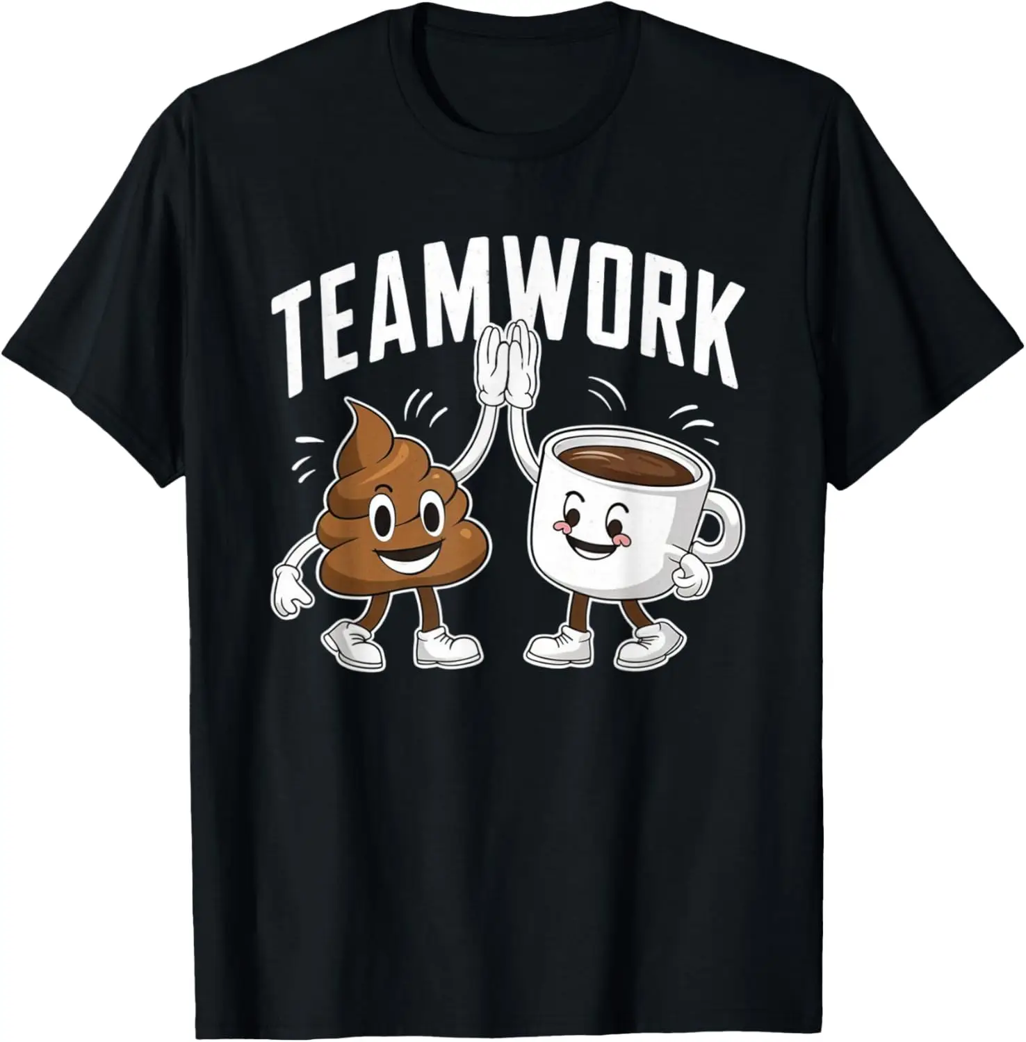 

Модный стиль - забавная футболка Teamwork Coffee And Poop