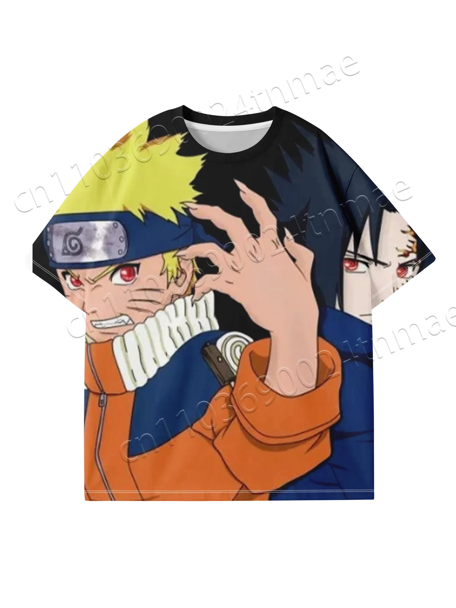 

2025 New Naruto Licensed Anime Street Tee - Official Drop 3D Printing Adult and Child Double Sizes Quick Drying and Breathable