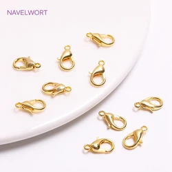 18K Gold Plated zapięciem homara karabińczyk sprężynowy koniec końcówki obejmuje szydełkowane koraliki obejmuje drutu ochraniacze DIY akcesoria do wyrobu biżuterii
