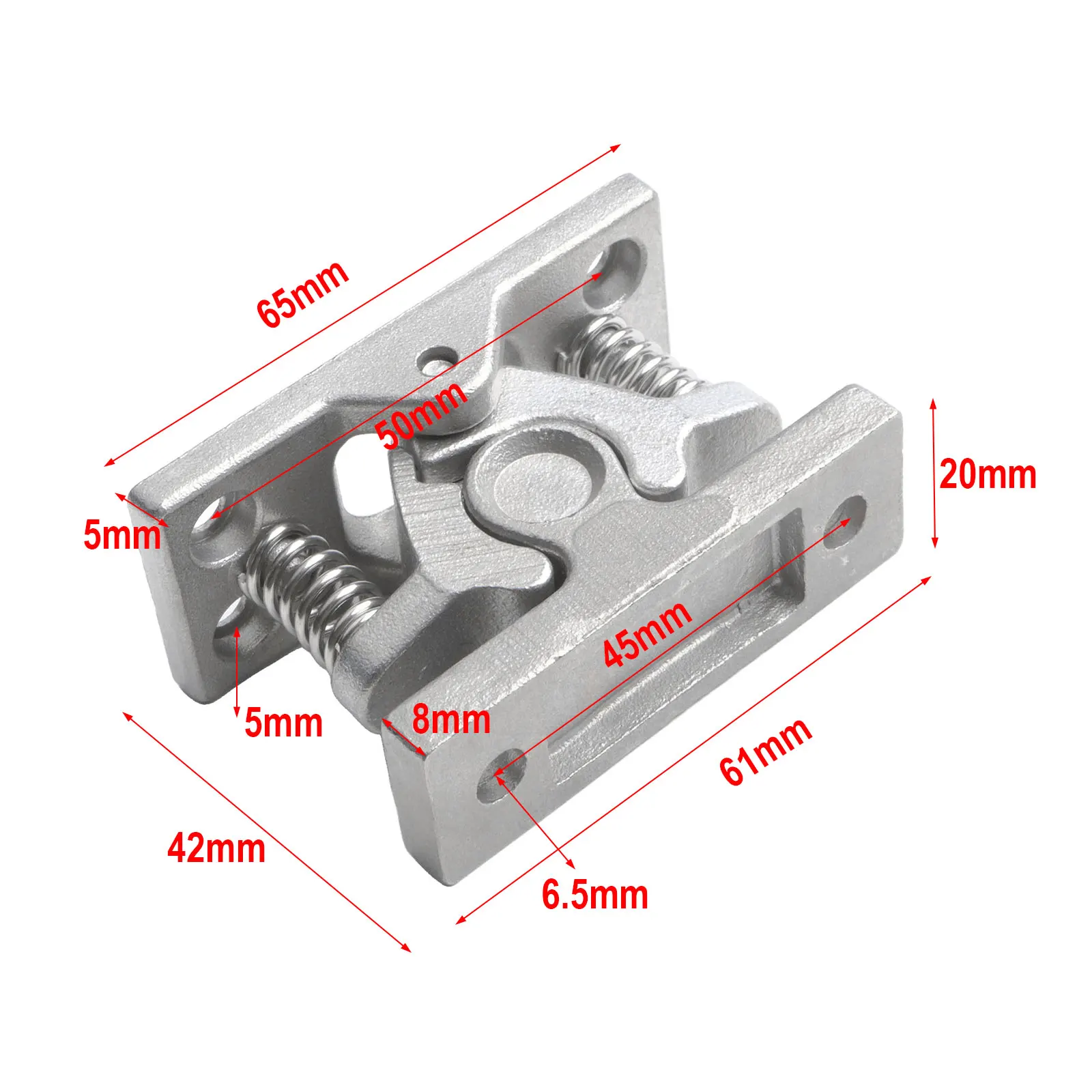 1pc Double Roller Catch With Spring Loaded Door Lock Stop Clamp RV Door Clamp Clip Heavy Duty Door Collision Hasp Lock ﻿