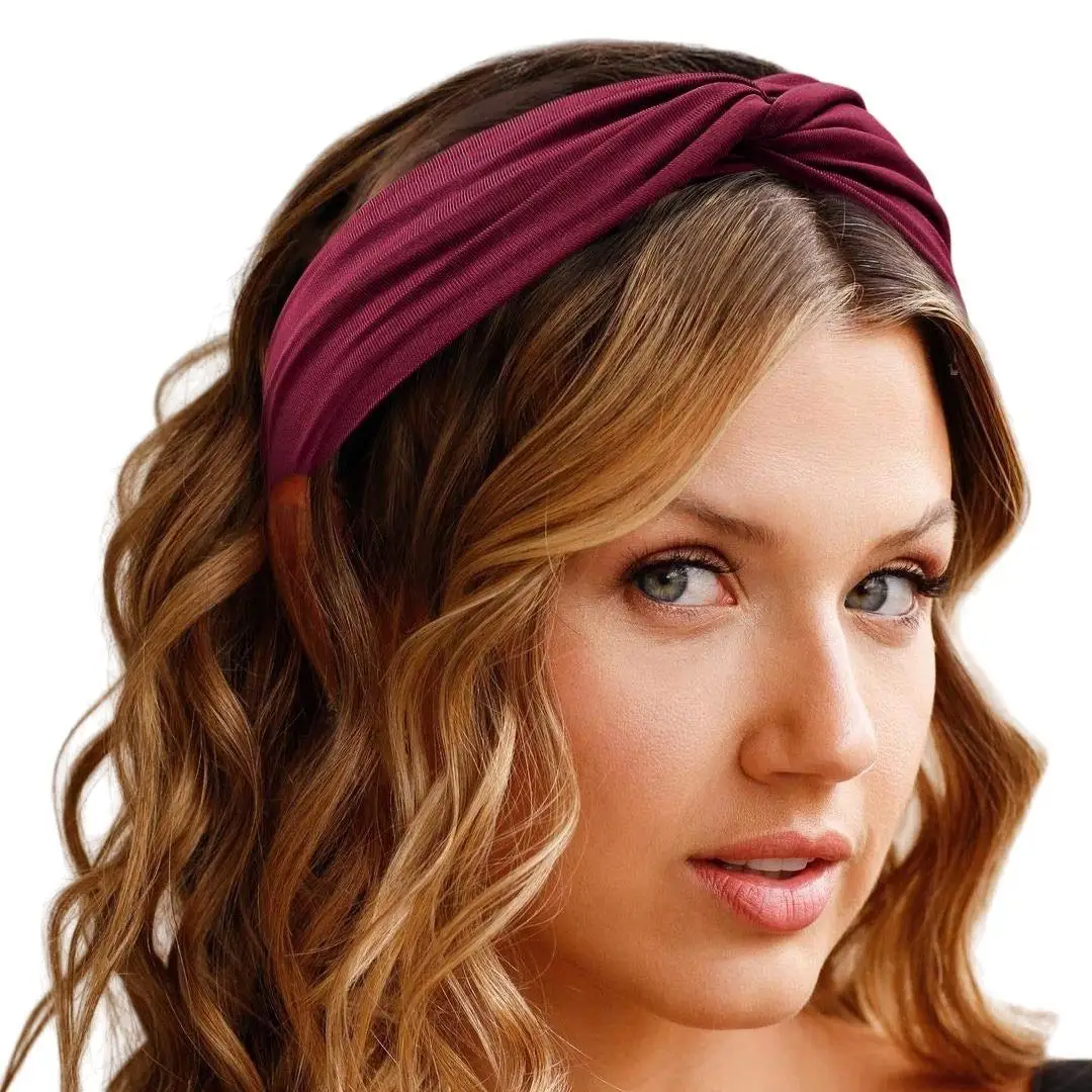 Cotton Twist Headbands for Women Knot Elastic Hairbands Sport Yoga Head Bands Makeup Spa Headwrap Bandage Girls Hair Accessories