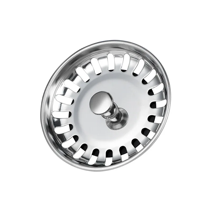 1 PCS Waste Plug Premium Kitchen Sink Strainer Replacement Basin Drain Filter Stainless Steel 80mm Sizes Fixing Pin