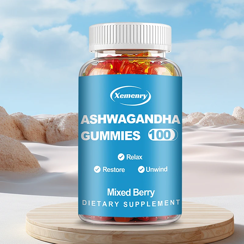 

Ashwagandha Gummies - Relieve Stress ,Enhances Immunity, Help Sleep Man & Woman Hormones Endocrine Regulatio