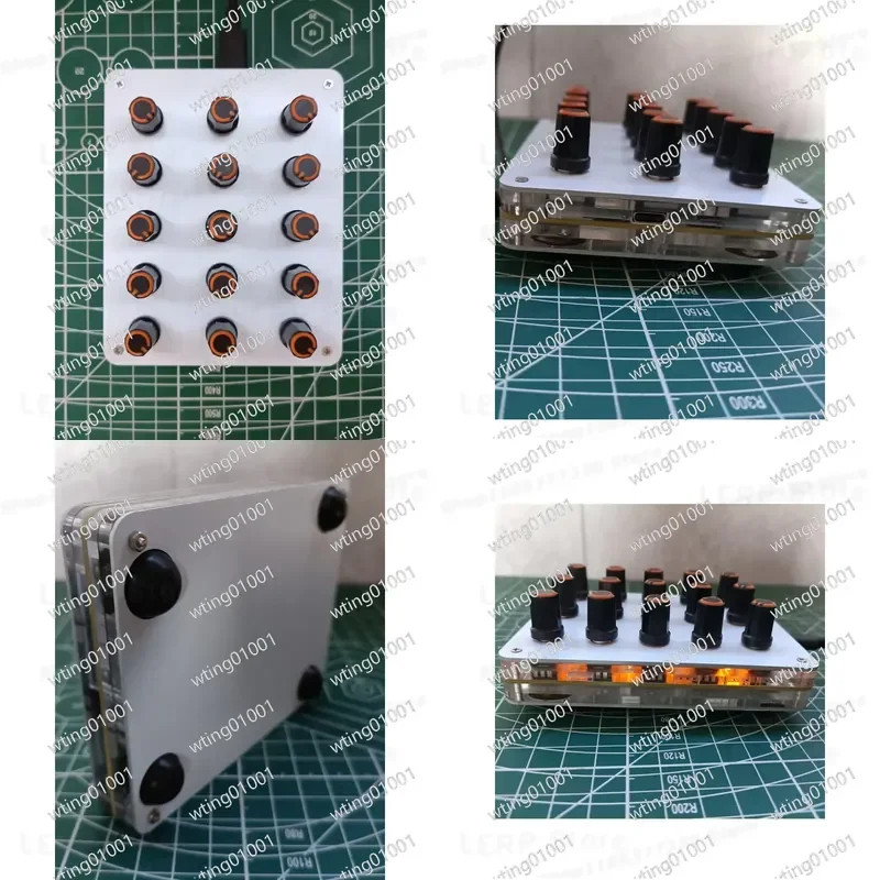 for Custom CC Volume Control with 15 Rotary Encoders USB C Connection Compatible Music Production Software MIDI Device