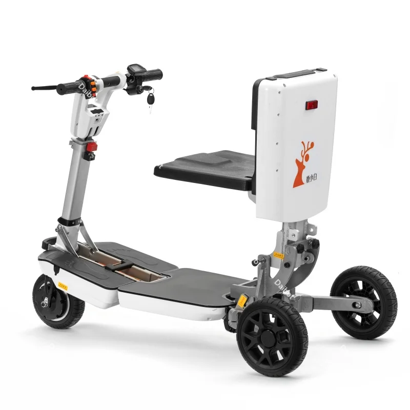 Leichter, zusammenklappbarer Reise-Mobilitäts-Elektroroller für ältere Menschen mit Behinderungen, 48 V, 350 W, 3-Rad-Elektro-Dreirad für Erwachsene, faltbar – Detail 19