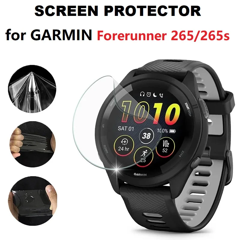 10 szt. Hydrożelowego ochraniacza ekranu TPU do Garmin prekursora 265/prekursora 265s Smart Watch HD jasne miękka folia ochronna