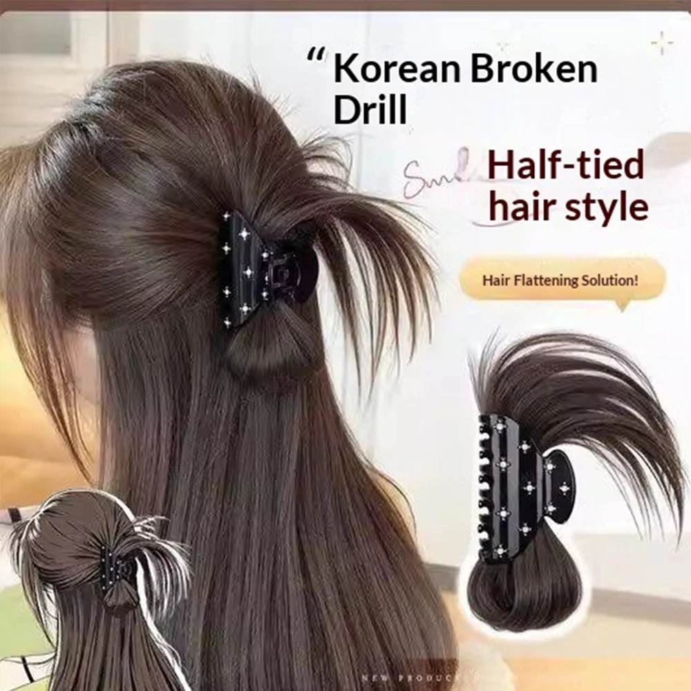 Fluffy Messy Bun Claw Clip Synthetic Hairpiece Heat Resistant Chignon Hair Accessories for Women Daily Party Wedding Retro view 3