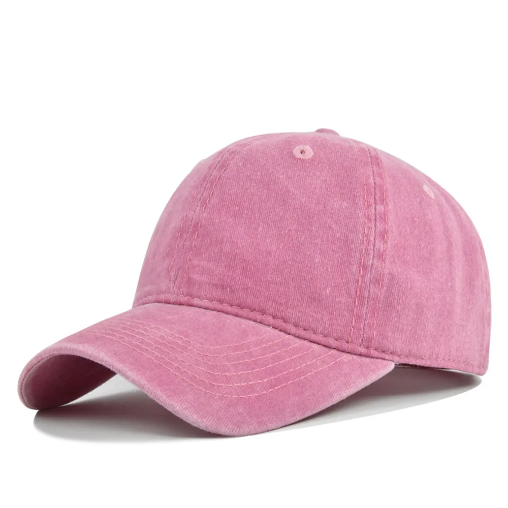 Adjustable Embroidery Snapback Hat Men Washed Denim Baseball Cap Outdoor Sport Tennis Cap For Adults
