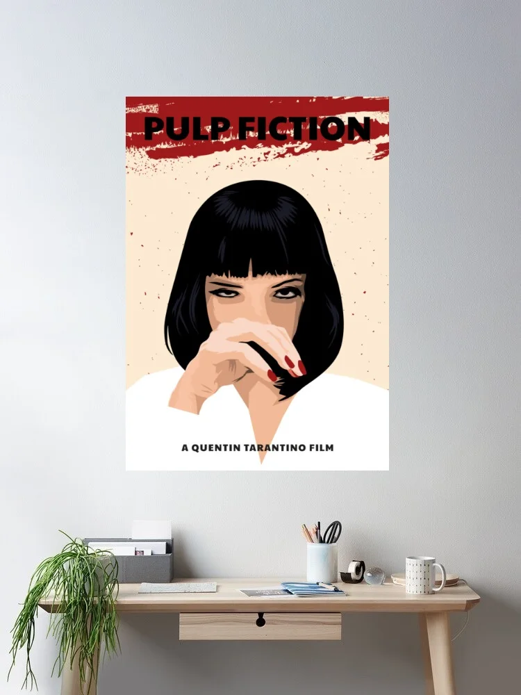 

Pulp Fiction Movie Art Print Canvas Poster, Living Room Decor, Home Wall Picture
