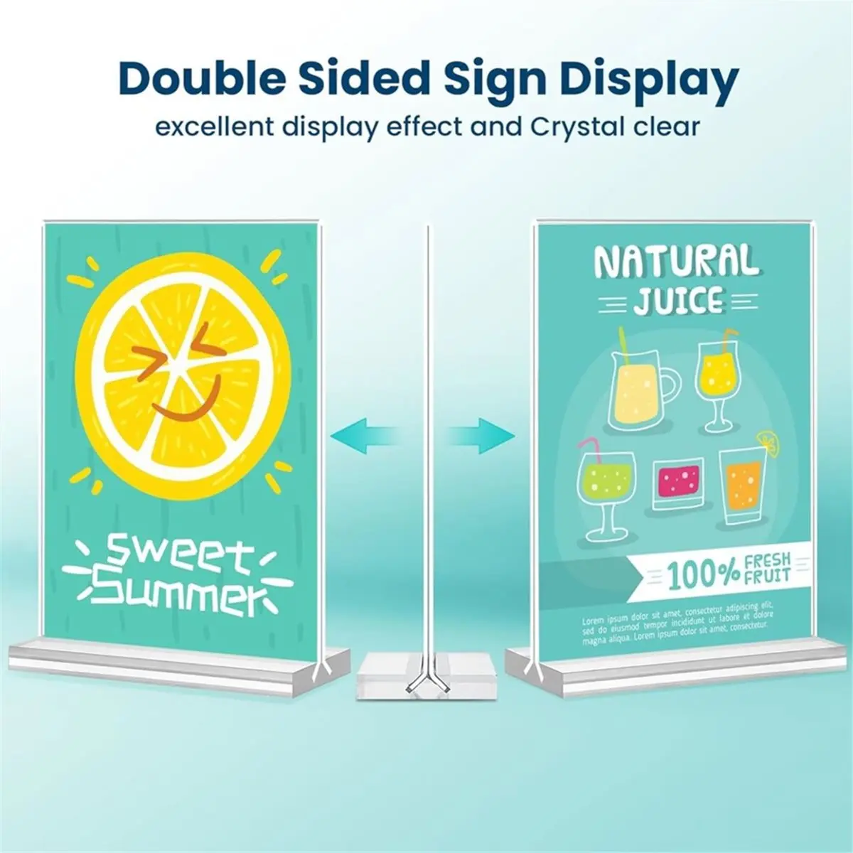 PROMOTION~ Acrylic Sign Holder, 5x7, 15 Pack Vertical Clear Table Menu Display,Suitable for Restaurants, Office, Store, Fair