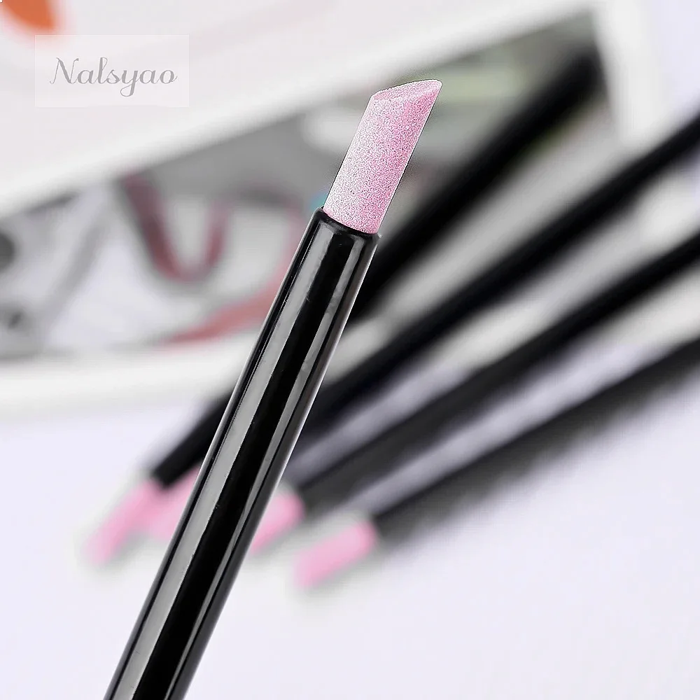 DIY Manicure Pedicure Care Tools 5Pcs Nail Art Quartz Grinding Pen Remover Cuticle Dead Skin UV Gel Polish File