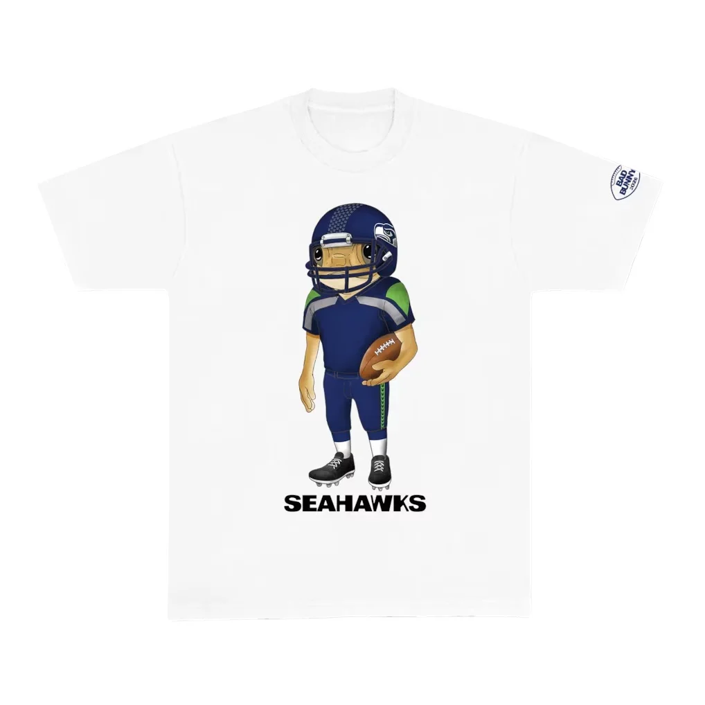 Camiseta Bad Bunny Super Bowl Sapo Concho & Seahawks, Camiseta de Algodón Unisex, Nueva Camiseta Holgada de Manga Corta para el Verano 2026, Camiseta Hip Hop Y2K para Hombre