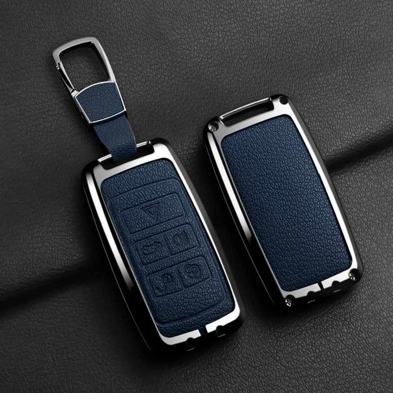 Car Key Case Cover For Jaguar XF XJ XE S-Type F-Type X-Type F-Pace I-Pace E-Pace Android XFR XKR Zinc Alloy Leather Keychain - view 3