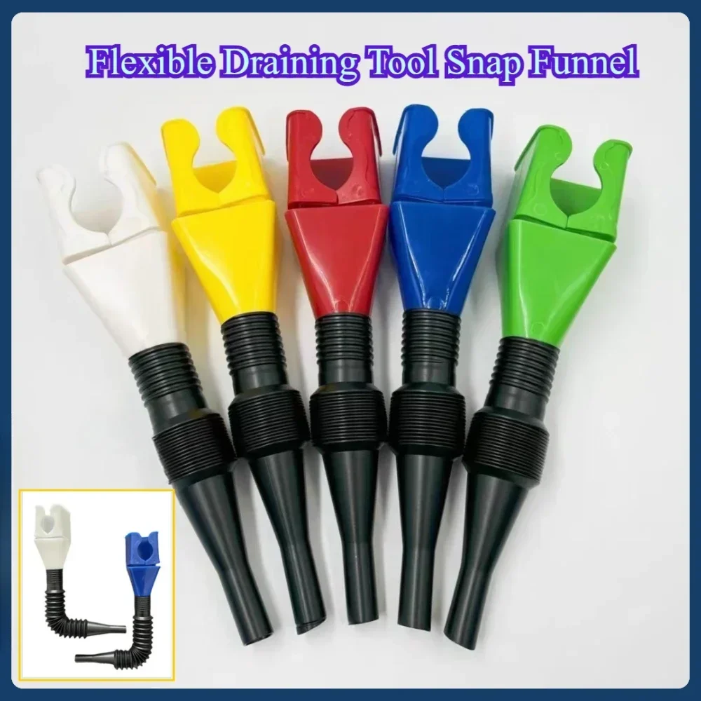 Portable Flexible Pour oilTool Snap Funnel Multi-Function for Motorcycle Truck Gasoline Filling Extension Pipe Hose Funnel Tool