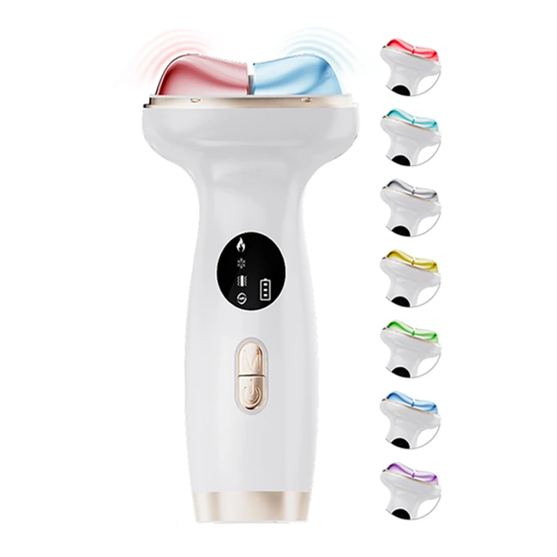 

Neck Face Beauty Device Hot Cold Dual Mode Microcurrent Face Lifting Machine LED Photon Therapy Skin Face Gua Sha Tool