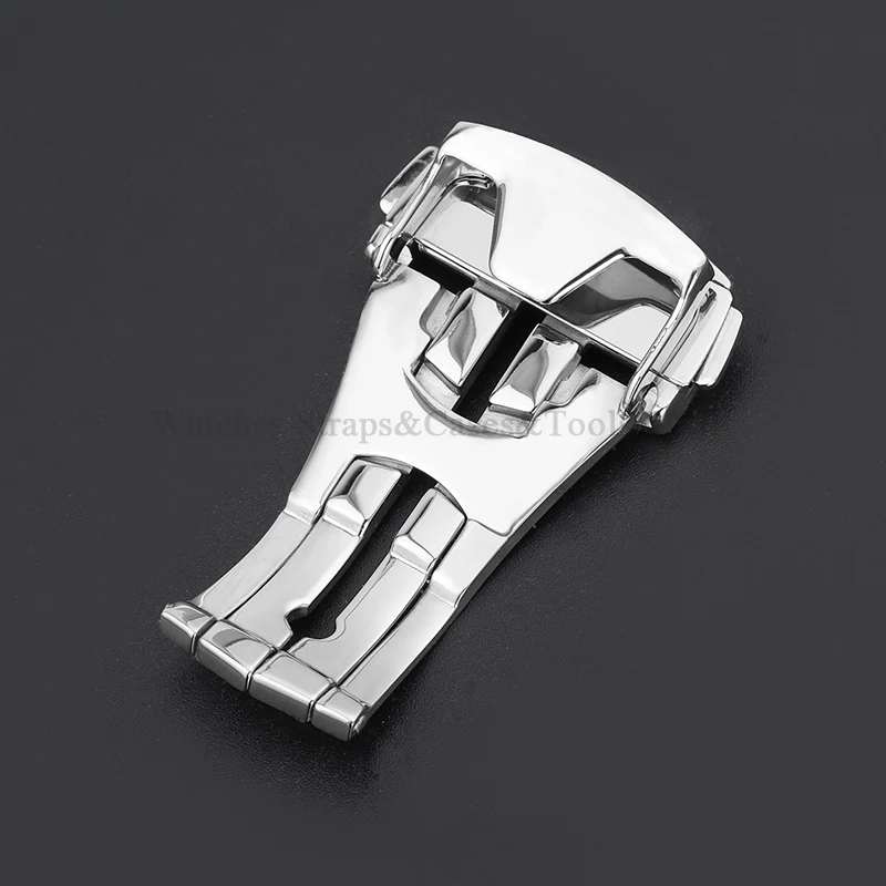 20mm Folding Buckle for Omega 316L Stainless Steel Buckle Leather Band Metal Matte Polished Deployment Clasp Button Accessories